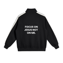 Contrast Side-Stripe Stand Collar  Jacket