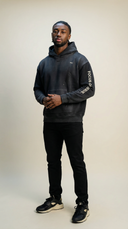 Vintage Washed Frayed Fleece Hoodie