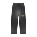 Sun Fade Raw Edge Straight-Leg Sweatpants