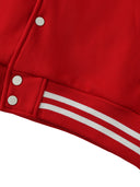 Two-Tone Fleeced Varsity Jacket